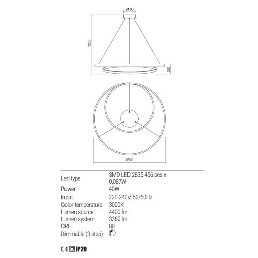 GUSANO-LED-csillár-matt-fehér-nagy