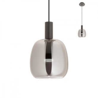 CANDELO LED Hängeleuchte schwarz matt, Rauch 