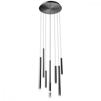 PALOS Modern LED csillár fekete, 3456 lumen