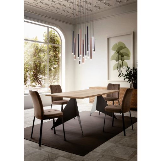 PALOS Modern LED csillár króm/fekete/matt bronz, 6048 lumen