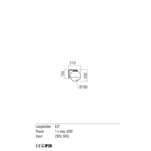 SFAIRA Modern fali lámpa matt arany d: cm