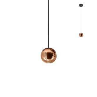   GLOBULO Modern LED függőlámpa matt fekete, 459 lumen, rose-gold