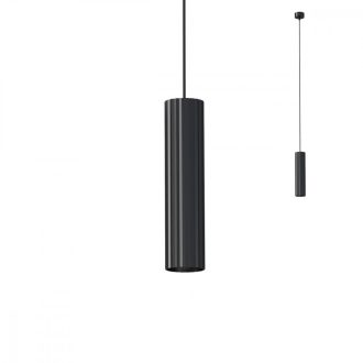 DELPHI modern függőlámpa 1xGU10, matt fekete, H30 cm, max. 50W
