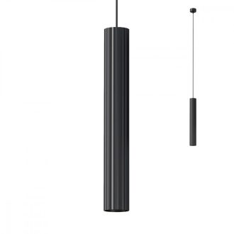 DELPHI modern függőlámpa 1xGU10, matt fekete, H50 cm, max. 50W