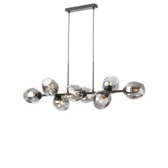 PIERCE modern függőlámpa 8xE27, matt fekete