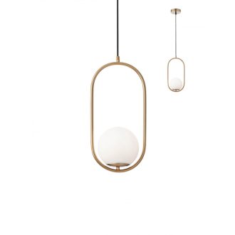 NIVA modern függőlámpa 1xE14, arany keret