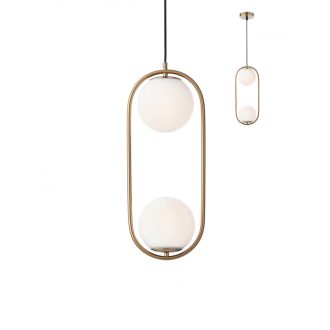 NIVA modern függőlámpa 2xE14, arany keret