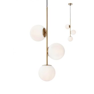 NIVA modern függőlámpa 3xE14, matt arany