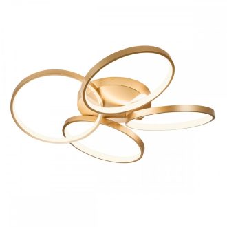 ESPIRAL modern LED mennyezeti lámpa, matt arany, 64W, 3000K, 4380lm