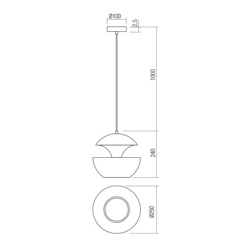 LAMPU modern függőlámpa 1xE27, fekete