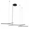 STICK modern LED függőlámpa, matt fekete, 65W, 3000K, 4253lm