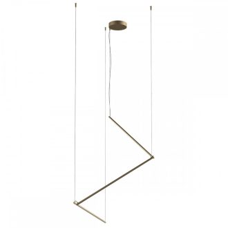 STICK modern LED függőlámpa, matt sárgaréz, 36W, 3000K, 2641lm