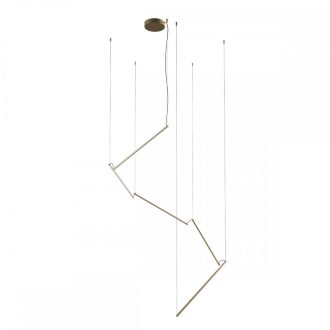 STICK modern LED függőlámpa, matt sárgaréz, 48W, 3000K, 3252lm