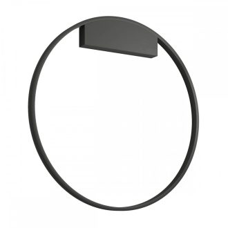 FEBE modern LED fali/mennyezeti lámpa, matt fekete, 50W, 3000K, 2680lm