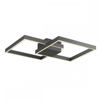 FEBE modern LED mennyezeti lámpa, matt fekete, 62W, 4000K, 3668lm