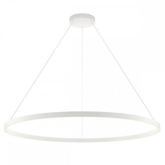 FEBE modern LED függőlámpa, matt fehér, 75W, 3000K, 4875lm, Ø120 cm, kerek