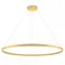 FEBE modern LED függőlámpa, matt arany, 75W, 3000K, 4875lm, Ø120 cm, kerek