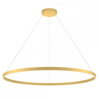 FEBE modern LED függőlámpa, matt arany, 75W, 4000K, 5100lm, Ø120 cm, kerek