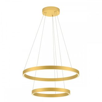 FEBE modern LED függőlámpa, matt arany, 62W, 3000K, 4030lm