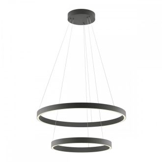 FEBE modern LED függőlámpa, matt fekete, 62W, 3000K, 3465lm
