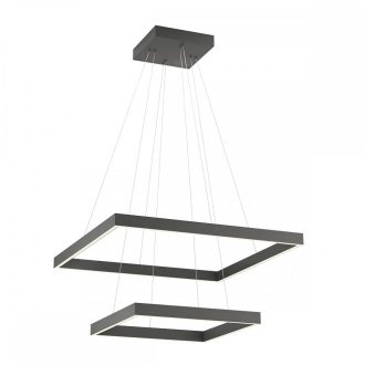 FEBE modern LED függőlámpa, matt fekete, 75W, 3000K, 4338lm