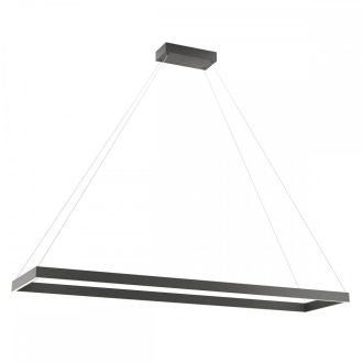 FEBE modern LED függőlámpa, matt fekete, 50W, 3000K, 2795lm