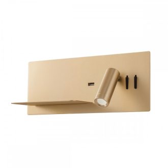 BROOK modern LED fali lámpa, matt arany, 8W, 3000K, 733lm
