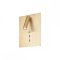 ZEN modern LED fali lámpa, szálcsiszolt bronz, 19W, 3000K, 860lm