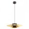 FARGO modern LED függőlámpa, matt fekete/matt arany, 16.5W, 910lm