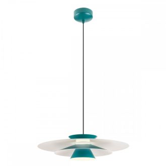FARGO modern LED függőlámpa, matt zöld/matt fehér, 16.5W, 910lm
