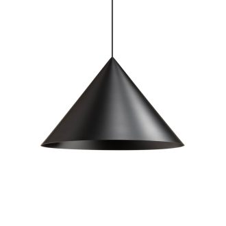 KONOS modern függőlámpa 1xE27, matt fekete, Ø55 cm, max. 42W