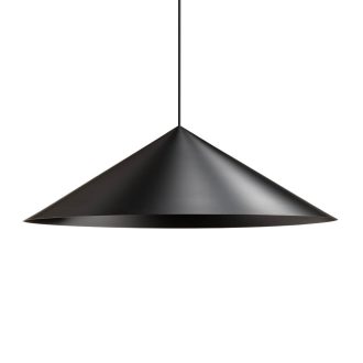 KONOS modern függőlámpa 1xE27, matt fekete, Ø75 cm, max. 42W