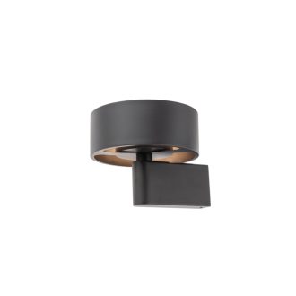 PUNKT modern LED fali lámpa, matt fekete, 6W, 3000K, 374lm