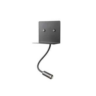 MOKA modern LED fali lámpa, matt fekete, 9W, 3000K, 320lm