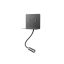 MOKA modern LED fali lámpa, matt fekete, 9W, 3000K, 320lm