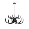 LUXOR modern LED csillár, fényes fekete, 54W, 3000K, 4605lm