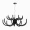 LUXOR modern LED csillár, fényes fekete, 81W, 3000K, 6083lm