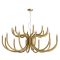 LUXOR modern LED csillár, matt arany, 108W, 3000K, 8132lm