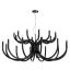 LUXOR modern LED csillár, fényes fekete, 108W, 3000K, 8132lm