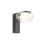 SINCLAIR modern LED fali lámpa, matt fekete, 6.5W, 533lm, H16 cm