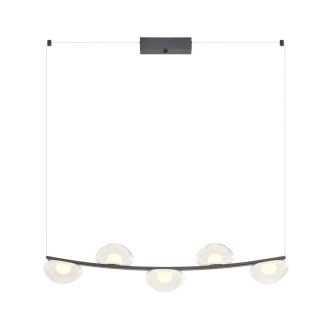 SINCLAIR modern LED függőlámpa, matt fekete, 35W, 3000K, 2468lm