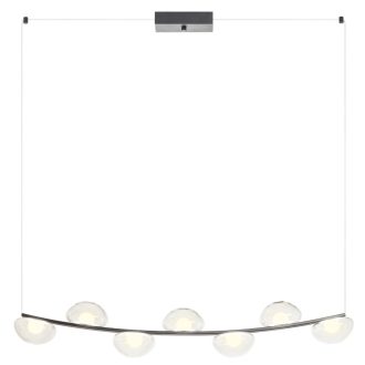 SINCLAIR modern LED függőlámpa, matt fekete, 42.7W, 3000K, 3553lm
