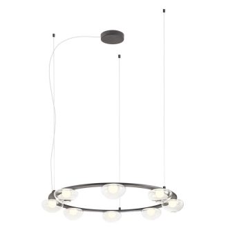 SINCLAIR modern LED függőlámpa, matt fekete, 49.6W, 3000K, 4093lm