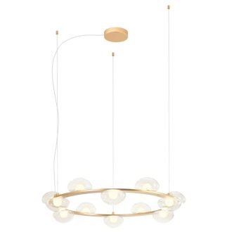 SINCLAIR modern LED függőlámpa, matt arany, 74.4W, 3000K, 5885lm