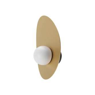 CODY modern LED fali lámpa, matt fekete/matt arany, 11W, 3000K, 655lm