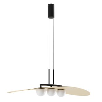 CODY modern LED függőlámpa, matt fekete/matt arany, 28W, 3000K, 1600lm