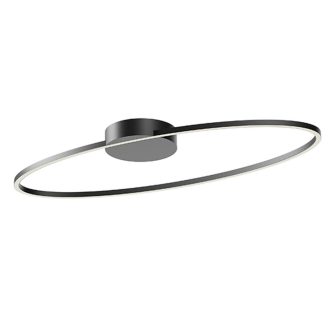 LEO modern LED mennyezeti lámpa, matt fekete, 43W, CCT, 2916lm