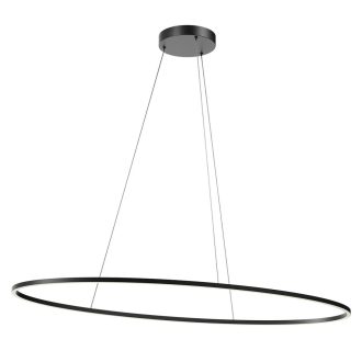 LEO modern LED függőlámpa, matt fekete, 65W, CCT, 4344lm