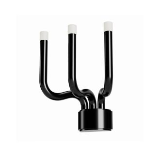 LUXOR modern LED fali lámpa, fényes fekete, 12W, 3000K, 1063lm, 25 cm