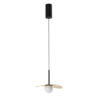 CODY modern LED függőlámpa, matt fekete/matt arany, 11W, 3000K, 655lm